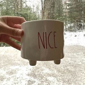 Rae Dunn  CHRISTMAS NICE NAUGHTY Planter